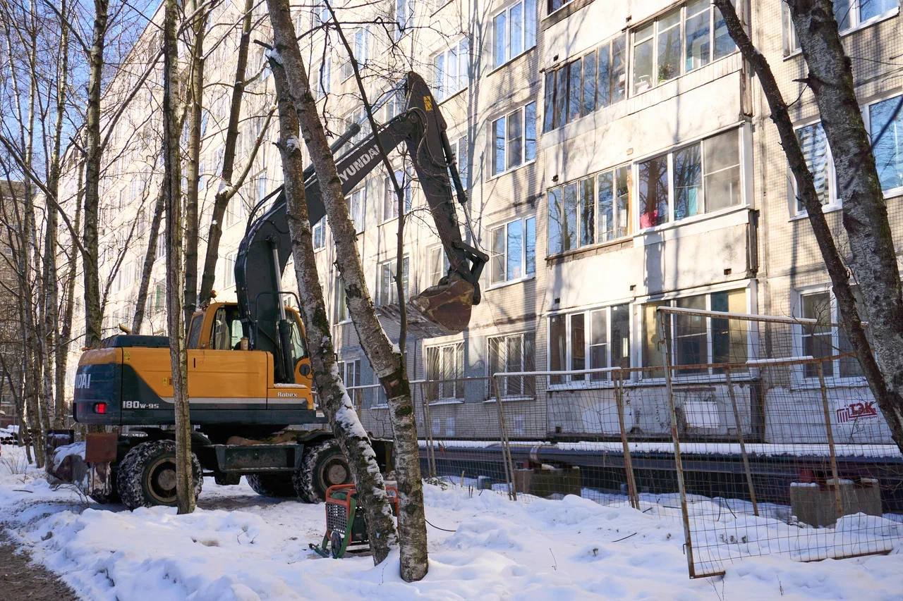 Реконструкция теплосетей в Невском районе