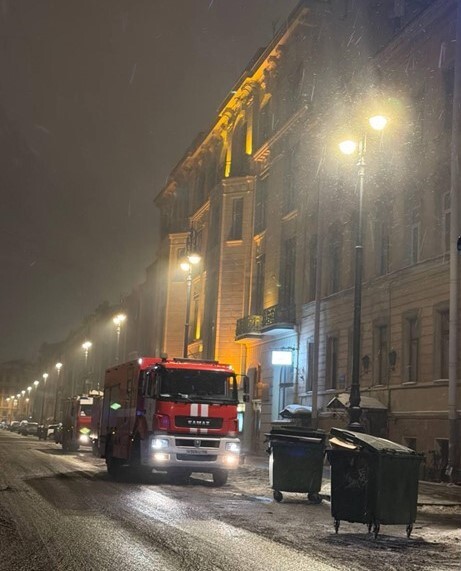 Пожар на Моховой, 28 в Петербурге