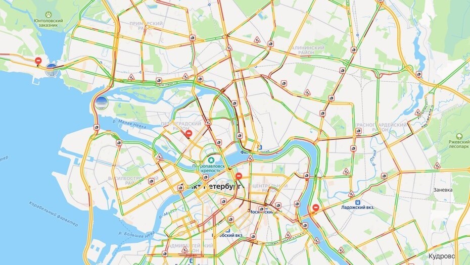 Пробки в Петербурге