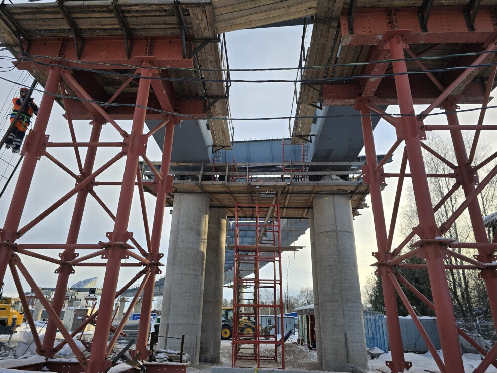 Строительство развязки М-32