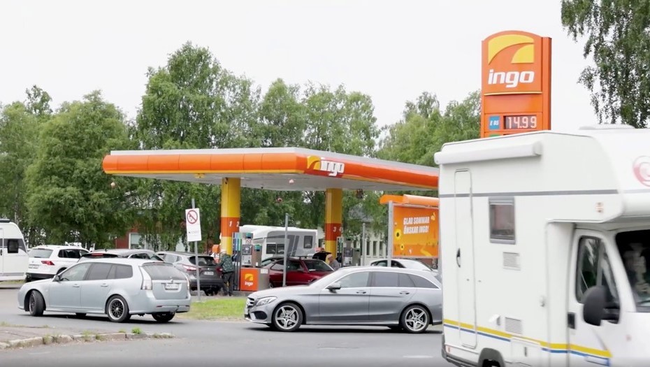 Заправка в Финляндии